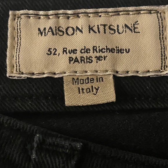 Maison Kitsune black skinny jeans- size 29 - Picture 4 of 4